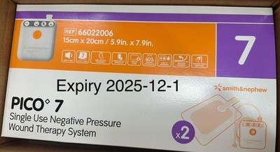 Smith & Nephew Pico 7 Wound Therapy 5.9'' x 7.9'' 66022006 each box, exp 2025-12-1