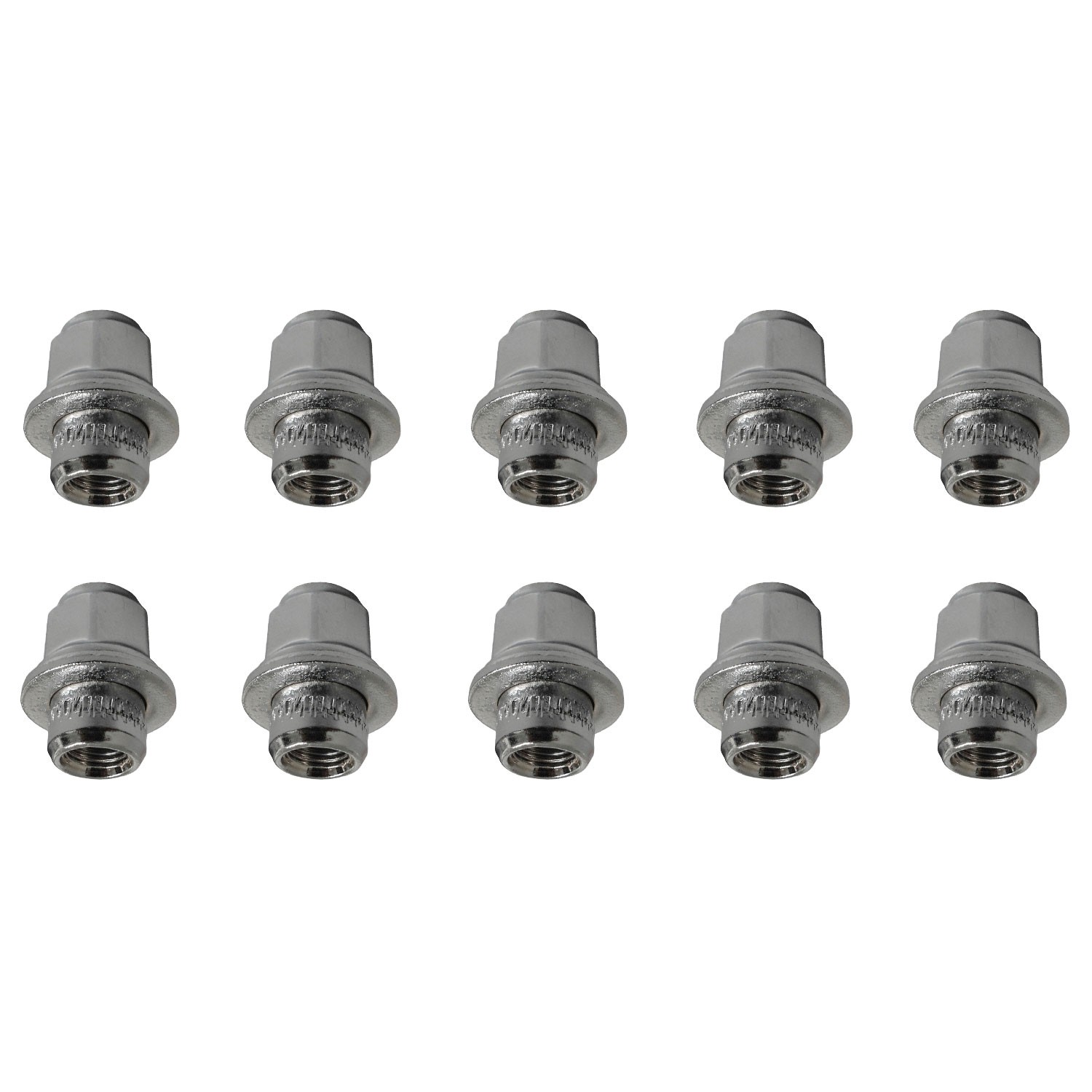 10 Wheel Nuts flat seat M12x1,5 37mm chrome for Citroën C Crosser C Crosser 4x4