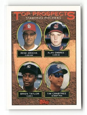 1993 Topps - 1993 Prospects R Arocha A Embree B Taylor T Crabtree #742 (RC)