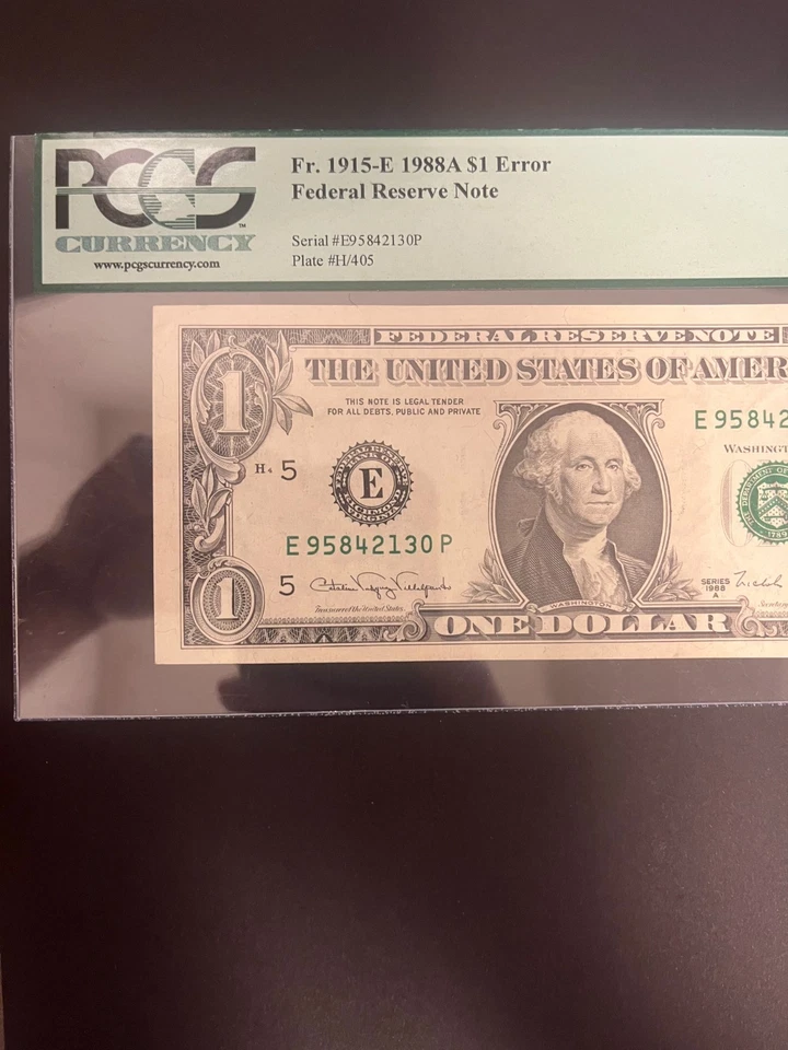 1988 $1 Gutter Folds on Face and Back Graded 50 PPQ - Image 3 of 4