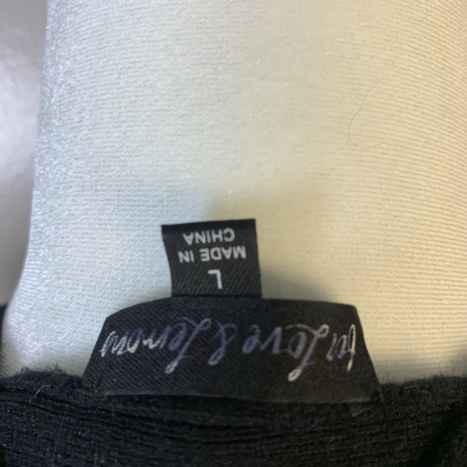 Cardigã For Love & Lemons Nina com nervuras acabamento em renda preto tamanho G - Imagem 3 de 4