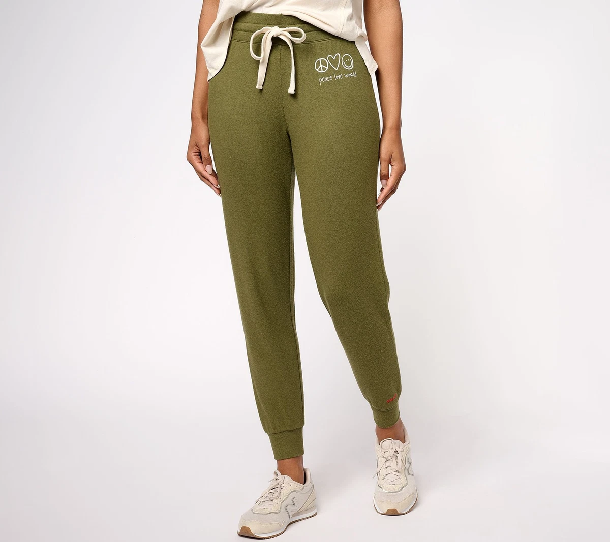 Pantalon De Jogging Femme Peace Love World - Satin Avec Rayures Latérales - Occasion TBE