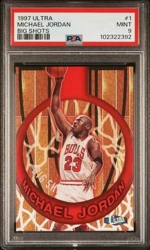 1997 ULTRA BIG SHOTS #1 MICHAEL JORDAN PSA 9