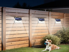 4 Pack Solar Powered PIR Motion Sensor Security Lights Outdoor Garden Wall