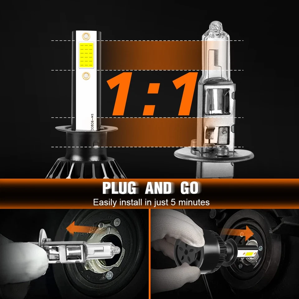 For Ford Custom Transit Led White Xenon Canbus Headlight Fog Side Light Bulbs 8X - Image 2 of 4