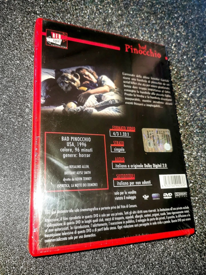 DVD 🇮🇹 Bad Pinocchio - 1st First Press Dolmen !! Horror Film ✨Nuovo Sealed✨ - Immagine 2 di 2