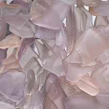 Purples Pinks Surf Tumbled Lake/Beach Glass 1/2 Lb Lot 1800  s-1970  s FreeGift 