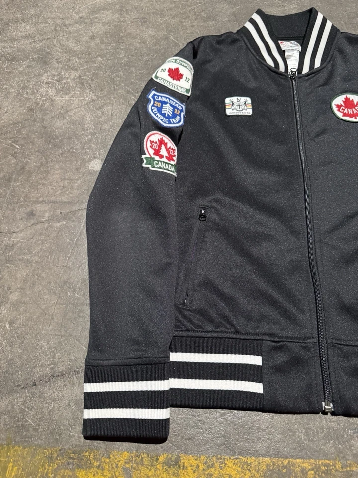 HUDSON'S BAY OLYMPIC TEAM CANADA Track Jacket Patches Women’s Size Medium Canada - Image 2 of 4