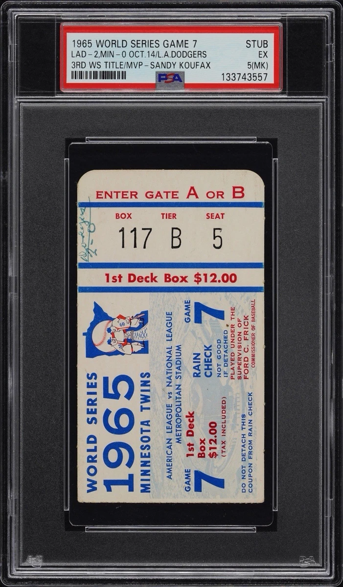 50〜60's ビンテージ　ヌバックレザー❗️ユニオンチケット❗️ Sandy Koufax 1965 Vintage Sports Ticket Stubs for sale | eBay