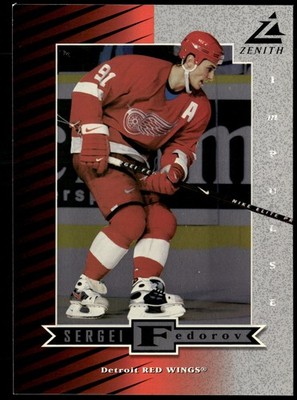 1997-98 Zenith 5x7 Silver Impulse Uncut #Z44 Sergei Fedorov