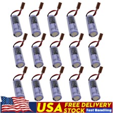 15x BR-AG 3V 1800mAh Battery PLC CNC Battery Non-rechargeable Battery with Plug