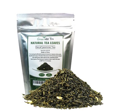 Decaf Jasmine Green Tea Canadian Chemical Free CO2 Process loose tea 4 OZ 1/4 LB