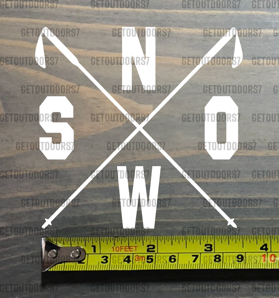 Skier Ski Lift Sticker Decal 3.5" Salomon Rossi Blizzard Skis Die Cut Volkl XO