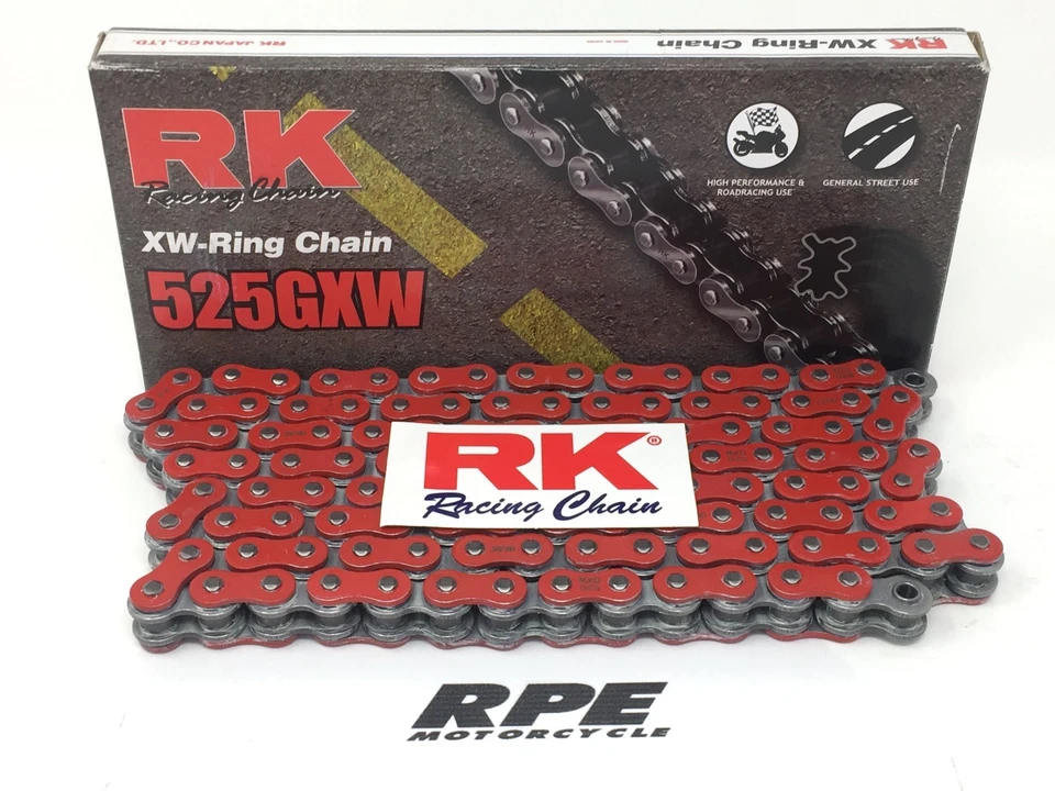 Kit de cadena y piñón rojo Yamaha FZ-07 RK GXW525 15/43 aceleración rápida Race Foto 4 de 4