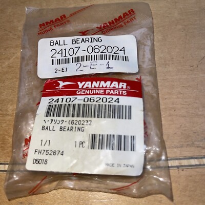 YANMAR MARINE WATER PUMP BALL BEARING P/N 24107-062024 | eBay