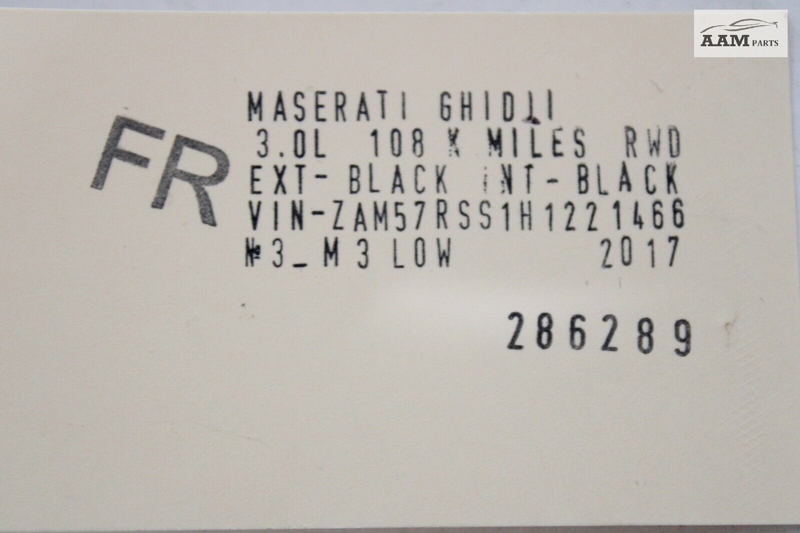 2014-2021 MASERATI GHIBLI M157 RIGHT GLOVE BOX COMPARTMENT UPPER INSERT TRIM OEM