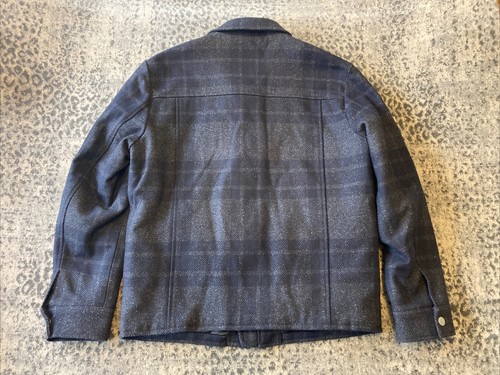 Bonobos Herren M Bomberjacke Wollmischung blau kariert Emmetex feiner italienischer Stoff - Bild 16 von 24