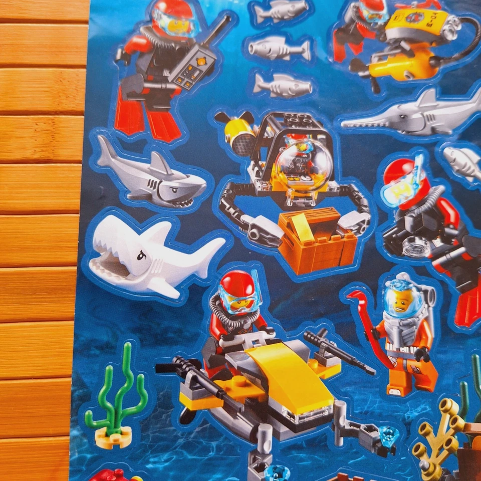 Stickers Of Lego City Deep Sea Explorers Set 60091 Only Extra Spare Ocean Promo - Image 4 of 4