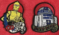 🔥 R2-D2 & C-3PO Star Wars Applique Embroidered Iron on Patch SHIPS SAME DAY!