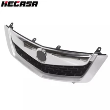 Fit For 2009 2010 Acura TSX Front Upper Grille Grill Mesh Cover Chrome Molding