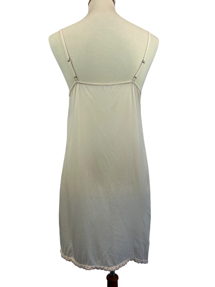 Anthropologie Slip Encaje Dobladillo Crema Mujer Talla 4 Correas de Espagueti Ajustables Foto 3 de 4