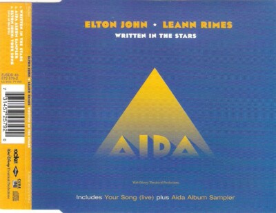 (107) Elton John & LeAnn Rimes ''Written In The Stars''-UK CD Single/Your song-New
