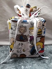 Peanuts Gang Charlie Brown Snoopy Handmade square tissue box cover cotton fabric