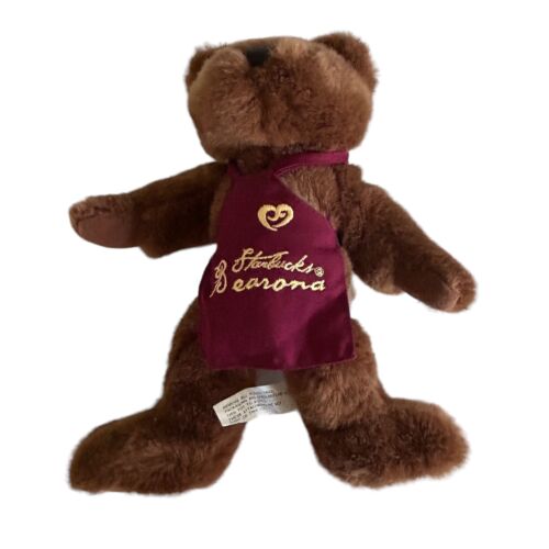 Grembiule Starbucks Bearista Bearona marrone peluche marrone 1998 vintage - Foto 2 di 13