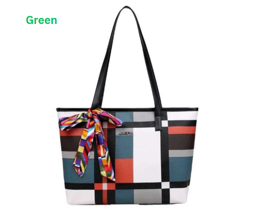 Borsa donna moda totes grande capacità borsette PU tracolla viaggio shopper - Foto 10 di 12