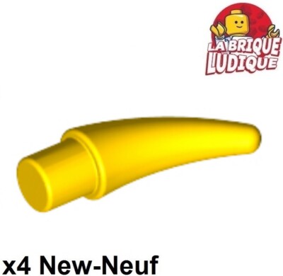 Lego - 4x Horn Barb Small (Helmet Horn) gelb/yellow 53451 NEU