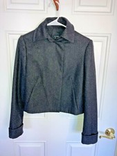 GIANFRANCO FERRE CHARCOAL 100 WOOL MADE IN ITALY JACKET/BLAZER SIZE 42 US 8