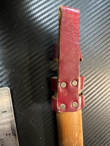 Fixed Blade Knife Vintage Siegfried Finest Steel Made In Japan With Wood Sheath - Picture 14 of 18