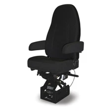 Sears Seating Sentry High Back Truck Seat With Armrests - Black Cloth