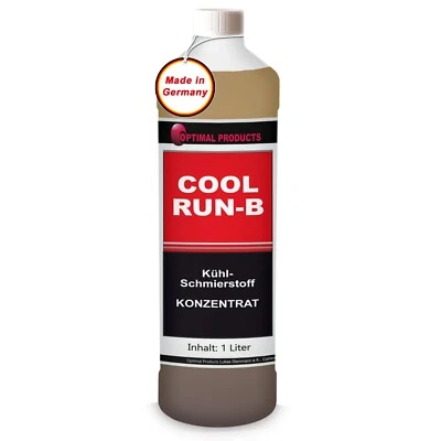 OPTIMAL PRODUCTS KÜHLSCHMIERSTOFF Industriequalität 1 Liter Flasche Wasser mischbar Cool-Run B