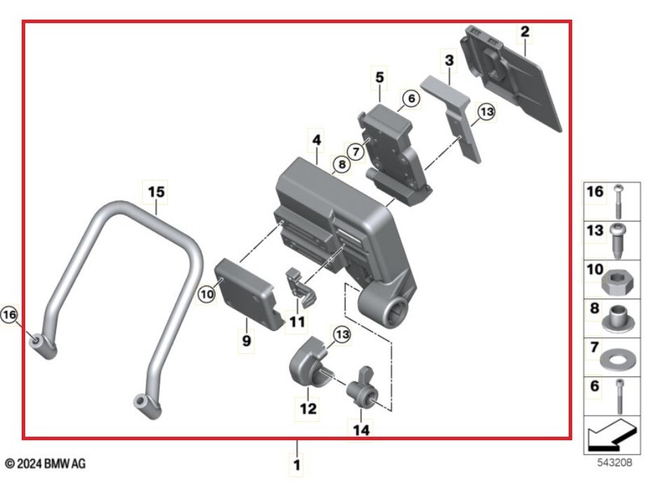 BMW Motorrad Genuine KA1 KA2 R1300GS Connected Ride NAVIGATOR