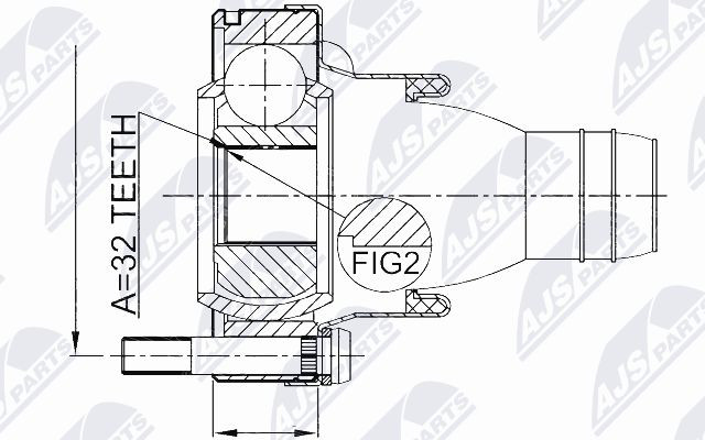 NTY NPW-BM-002 Joint Kit, drive shaft for BMW