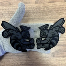 Hornet Badges Emblem Bee Black Out Swole Stealth for 345, Fender Angry Agressive