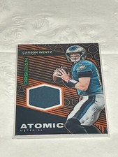 Carson Wentz 2019 Obsidian Atomic Material Player-worn Patch Mem #’d/75 SP