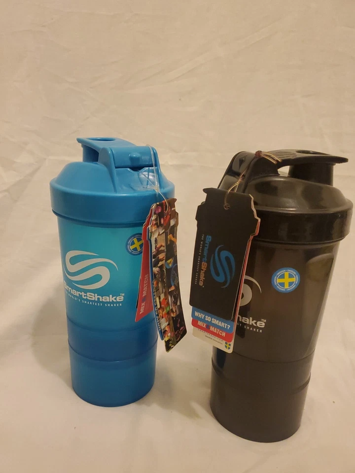 2 SmartShake ORIGINAL2GO - Azul Neón - 20oz Smart Shake Shaker Botella Taza Foto 3 de 4