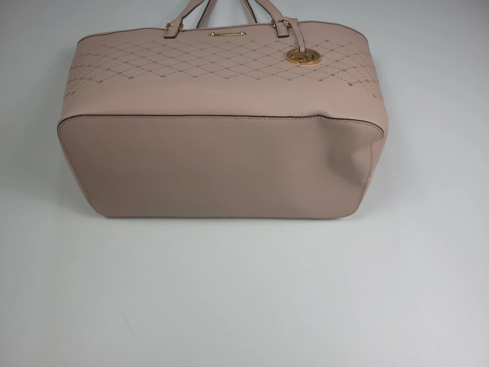 Michael Kors 38H7XV1T3L VIOLET Ballet Pink Saffiano Leather Tote Carryall Bag - Image 3 of 4