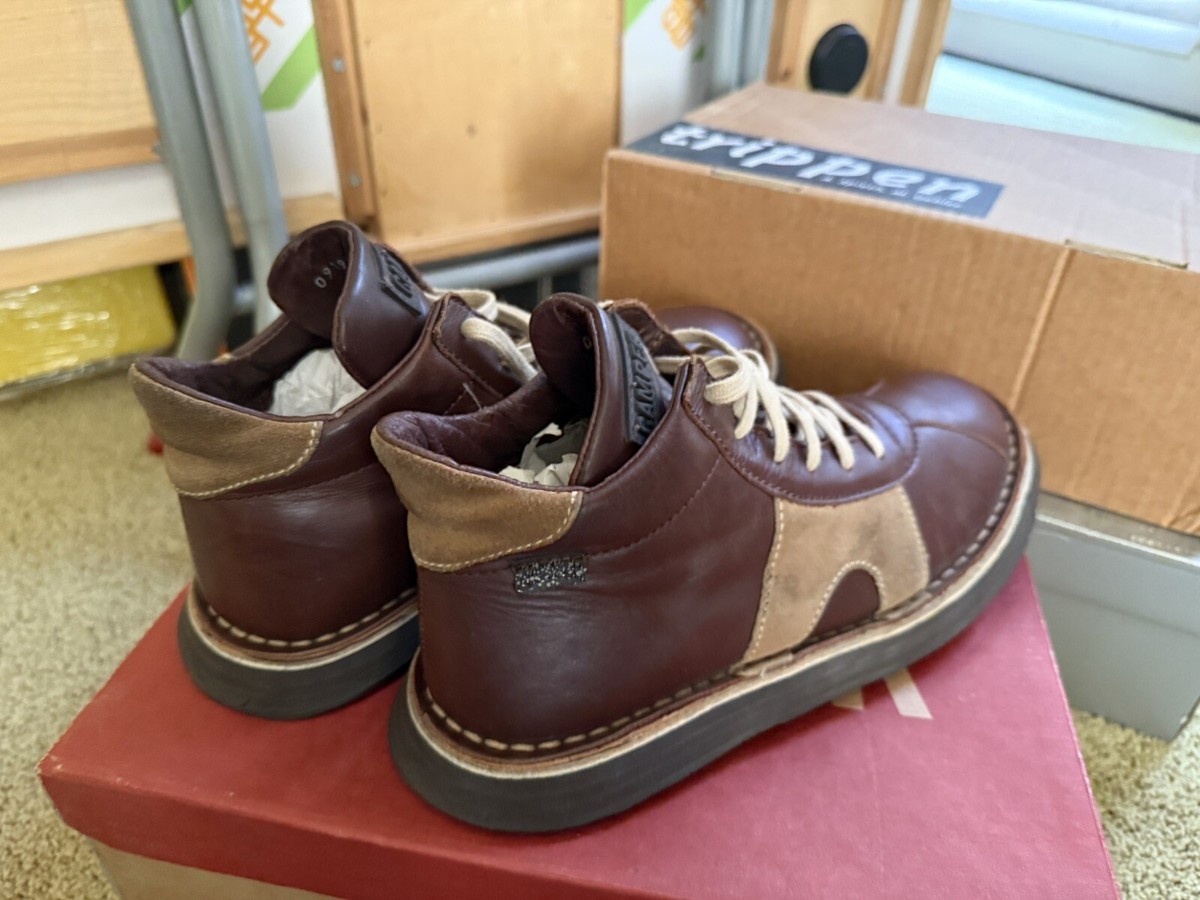 CAMPER Soft Leather Lace Up Brown Shoes Sz 41 US 8 Casual  display picture 2