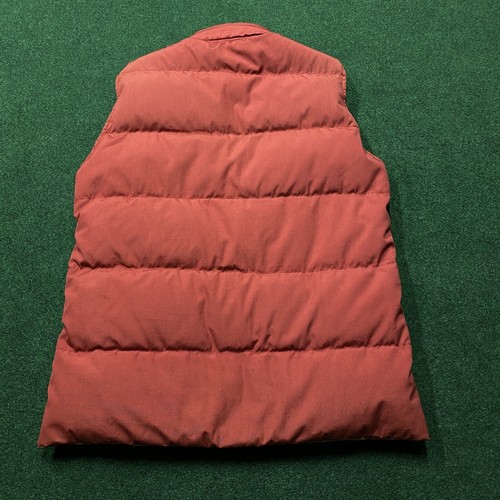 Vintage Eddie Bauer Vest Mens S Orange 70S Faded Puffer Goose Duck Down Sweater - Picture 3 of 9