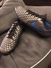 Nike Tiempo Legend 8 Elite FG ACC Black/Blue Soccer Cleat New Sz6.5 AT5293-004