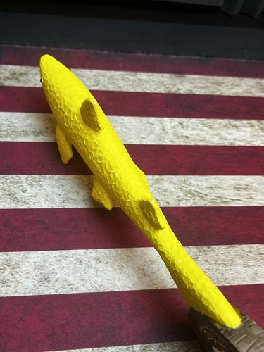 Dogfish Head Craft Brewed Ales Yellow Shark Beer Tap Handle Man Cave 13" 2014 - Picture 7 of 15