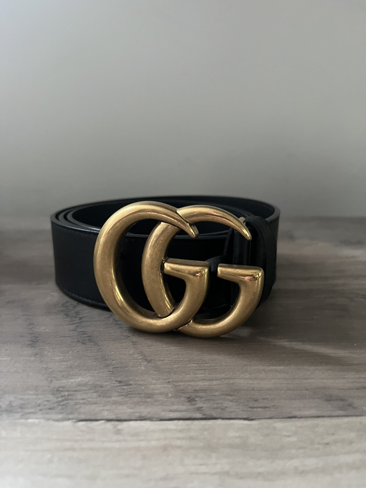 Gucci Double G buckle leather belt size 30 for men-image
