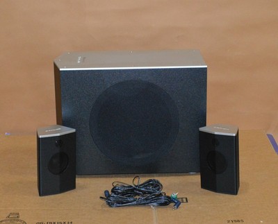 subwoofer and satellite speakers