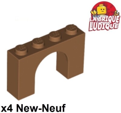 Lego 4x Stein Brick Bogen Bogen 1x4x2 Fleisch Medium Nougat 6182 NEU