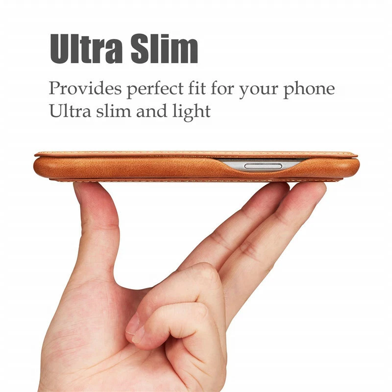 Funda tipo billetera magnética de cuero de lujo para teléfono para iPhone 12 11 13 14 Pro Max X Foto 4 de 4