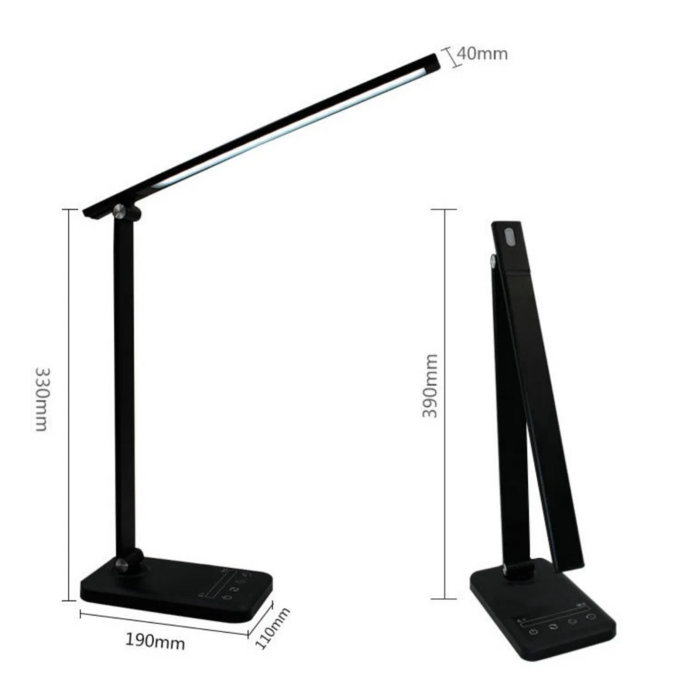 Lámpara de Escritorio LED Regulable Lámpara de Mesa Lámpara de Lectura con Puerto de Carga USB Foto 4 de 4