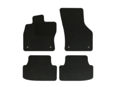 Veloursfußmatten für VW Golf VII Bj. 2012 - 2020 Mit Absatzschoner schwarz BASIC